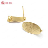 24K Brass Stud Earrings Pins Jewelry Making Supplies