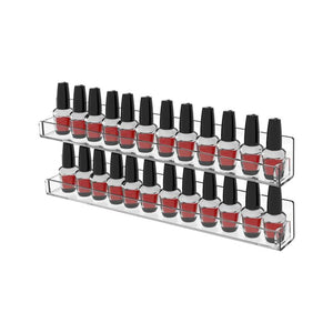 2Pcs Acrylic Nail Polish Wall Organizer Hanging Display Holder