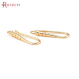 10PCS 19.5x7MM 24K Brass Earrings Hooks for Jewelry Making