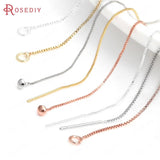 10PCS 24K Silver Brass Earring Chain Jewelry Making Diy Findings