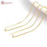 10PCS 24K Silver Brass Earring Chain Jewelry Making Diy Findings