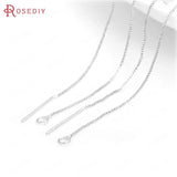 10PCS 24K Silver Brass Earring Chain Jewelry Making Diy Findings