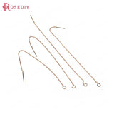10PCS 24K Silver Brass Earring Chain Jewelry Making Diy Findings