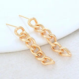 35MM 14K Plated Brass Chains Stud Earrings DIY Jewelry Finding Accessories