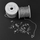 10m Stainless Steel Cable Chain Kit with Lobster Clasps & Jump Rings