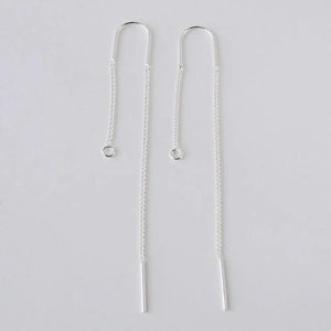 Sterling Silver Earring Wires With Open Loop Hypoallergenic
