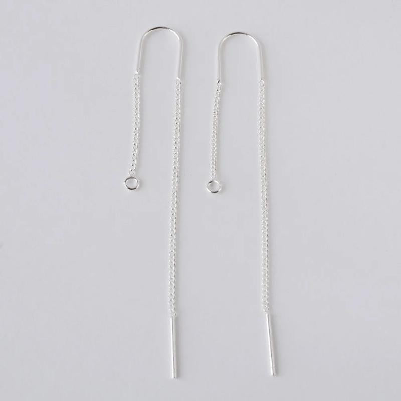 Sterling Silver Earring Wires With Open Loop Hypoallergenic