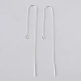 Sterling Silver Earring Wires With Open Loop Hypoallergenic