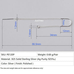 Sterling Silver Earring Wires With Open Loop Hypoallergenic