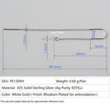 Sterling Silver Earring Wires With Open Loop Hypoallergenic