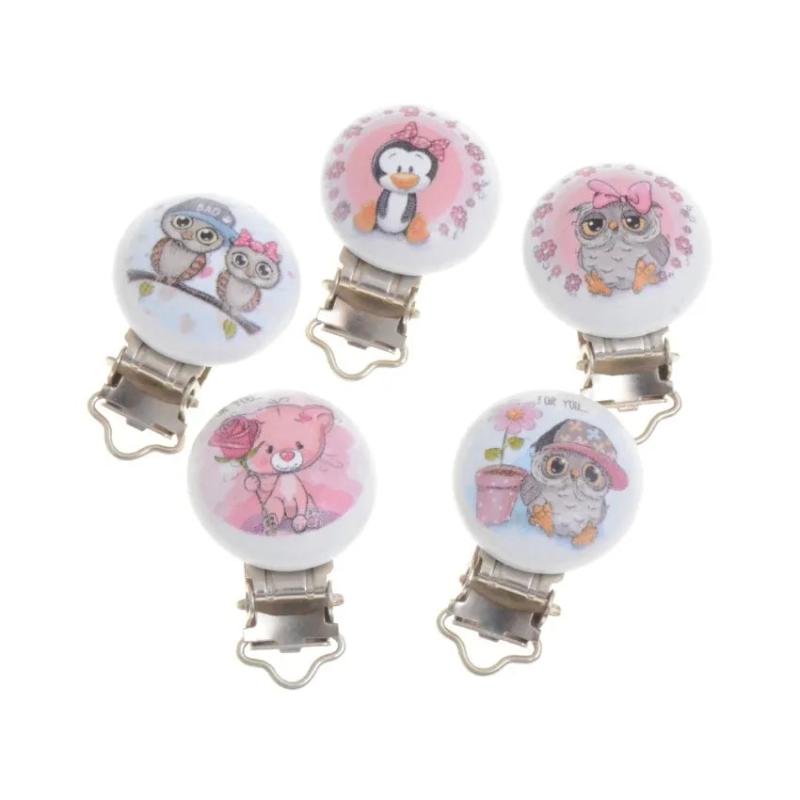 MIAOCHI Baby Safety Pacifier Clip 5PCs Teething Soother Holders
