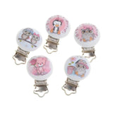 MIAOCHI Baby Safety Pacifier Clip 5PCs Teething Soother Holders