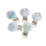 MIAOCHI Baby Safety Pacifier Clip 5PCs Teething Soother Holders