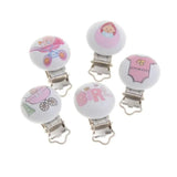 MIAOCHI Baby Safety Pacifier Clip 5PCs Teething Soother Holders