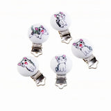 MIAOCHI Baby Safety Pacifier Clip 5PCs Teething Soother Holders