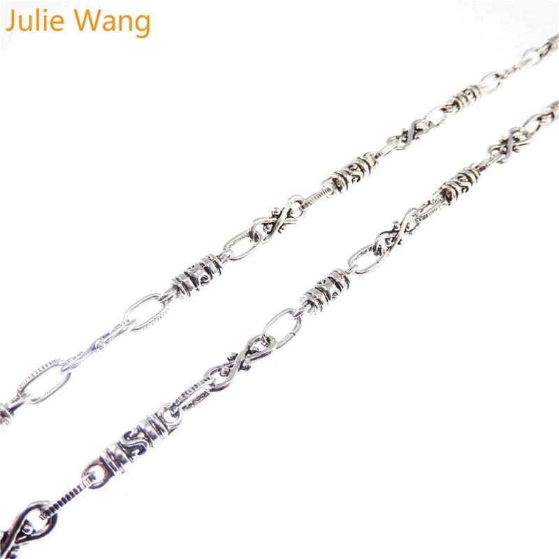 1 Meter Antique Silver Zinc Alloy Jewelry Making Necklace Chain 10*5mm