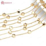 6MM 18K Brass Star Special Necklace Bracelets Chains DIY Jewelry Making