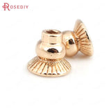 10PCS 6.5MM 9MM High Champagne Plated Brass Beads Caps Tassel Caps