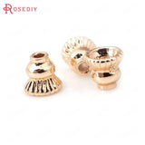 10PCS 6.5MM 9MM High Champagne Plated Brass Beads Caps Tassel Caps