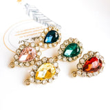Plated Rhinestone Crystal Stud Earrings DIY Material