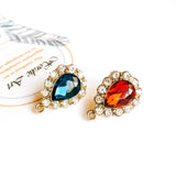 Plated Rhinestone Crystal Stud Earrings DIY Material