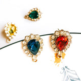 Plated Rhinestone Crystal Stud Earrings DIY Material