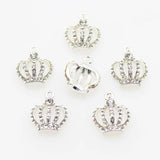 10pcs Mini Crown Crystal Rhinestone Buttons for DIY Jewelry Wedding Decoration