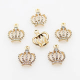 10pcs Mini Crown Crystal Rhinestone Buttons for DIY Jewelry Wedding Decoration
