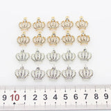 10pcs Mini Crown Crystal Rhinestone Buttons for DIY Jewelry Wedding Decoration