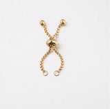 4Pcs Stainless Steel Box Chain Slider Extender Chain DIY Ring Making 1.8mm