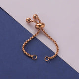 4Pcs Stainless Steel Box Chain Slider Extender Chain DIY Ring Making 1.8mm