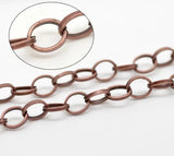 4M Copper Tone Links Chains Findings 8x6mm