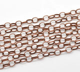 4M Copper Tone Links Chains Findings 8x6mm