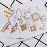 Metal Charms Pendant Eardrop Components Jewelry Finding 8pcs