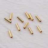 100pcs 14K Plated Brass Tube Beads Spacer DIY Jewelry Making