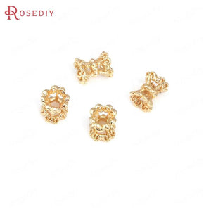 10PCS 4x5MM 18K Brass Waist Shape Hollow Bracelets Spacer Beads