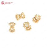 10PCS 4x5MM 18K Brass Waist Shape Hollow Bracelets Spacer Beads