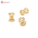 10PCS 4x5MM 18K Brass Waist Shape Hollow Bracelets Spacer Beads