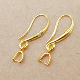 10PCS 18K Smooth Ear Hook + Clip DIY Jewelry for Earrings