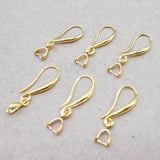 10PCS 18K Smooth Ear Hook + Clip DIY Jewelry for Earrings