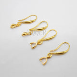 10PCS 18K Smooth Ear Hook + Clip DIY Jewelry for Earrings