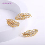 18K Plating Feather Pearl Clasps DIY Accessories