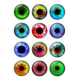 24pcs 14mm Thin Glass Cabochons Blythe Doll Eyes Chips BH173