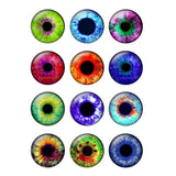 24pcs 14mm Thin Glass Cabochons Blythe Doll Eyes Chips BH173