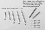 DIY Square Copper Rod Earrings with Hanging Sticks and Pendants
