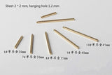 DIY Square Copper Rod Earrings with Hanging Sticks and Pendants