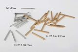DIY Square Copper Rod Earrings with Hanging Sticks and Pendants