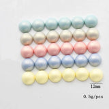 100 PCS 12mm Resin Half Round Beads DIY Jewelry Making