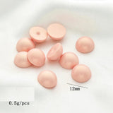 100 PCS 12mm Resin Half Round Beads DIY Jewelry Making