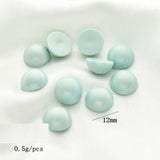 100 PCS 12mm Resin Half Round Beads DIY Jewelry Making